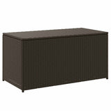 Outdoor Storage Box Brown Polyethylene rattan, Powder-coated steel 46472