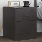 Bedside Cabinet Black 34.5x39x44 cm Steel 841619