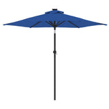 Garden Parasol with Steel Pole Azure Blue 225x225x212 cm 4005065