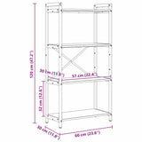 Bookshelf Sonoma Oak 60 x 30 x 120 cm Engineered Wood 868390