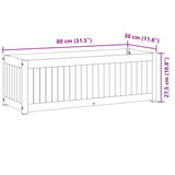 Garden Planter 80x30x27.5 cm Solid Wood Acacia and Steel 367614