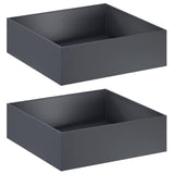Garden Planter 2 pcs Anthracite 100 x 100 x 30 cm 8005083
