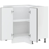 Kitchen Corner Base Cabinet Lucca Black Engineered Wood 853748
