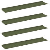 Floating Shelf 4 pcs Olive Green 100 x 18 x 2.5 cm Steel 8004053