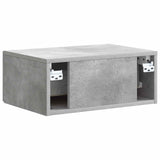 Wall-Mounted Bedside Cabinet with Drawer 2 pcs Concrete Grey 898112