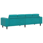 Sofa Set Turquoise Velvet 3335099