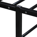 Bed Frame Black Powder-coated metal Double Durable Bed Frame 324788