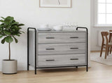 Drawer Cabinet Grey Sonoma 70 x 39.5 x 71 cm Engineered Wood 8013881