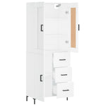 Highboard White 69.5x34x180 cm Engineered Wood 3199809