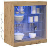 LED Sideboard Artisan Oak 60.5 x 37 x 67 cm Engineered Wood 863043
