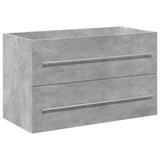 2 Piece Bathroom Furniture Set Concrete Grey Engineered Wood 3324921