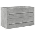 ZNTS 2 Piece Bathroom Furniture Set Concrete Grey Engineered Wood 3324921