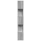 Room Divider Bookcase 5-Tier Grey Sonoma 70x24x161 cm Engineered Wood 858098