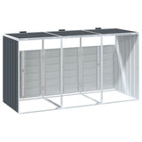 Wheelie Bin Storage for Triple Bins Anthracite 216x81x115 cm Steel 4006181