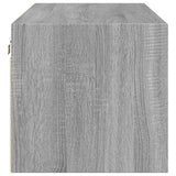 Wall Cabinet with Glass Doors Grey Sonoma 102x37x35 cm 836516