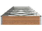 Raised Garden Bed Wood Brown 600 x 80 x 24 cm cold-rolled steel 8006526