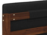 Bed Frame with Upholstered Headboard Dark Brown and Black 904152