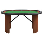 ZNTS 10-Player Poker Table Green 160x80x75 cm 80408