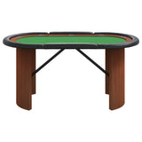 ZNTS 10-Player Poker Table Green 160x80x75 cm 80408