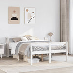 Senior Bed with Headboard without Mattress White 150x200 cm King Size 3305868