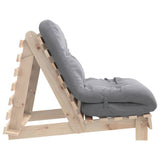 Futon Sofa Bed with Mattress 80x206x11 cm Solid Wood Pine 846756