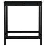 5 Piece Bar Set Black Solid Wood Pine 3124701