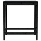 5 Piece Bar Set Black Solid Wood Pine 3124701