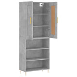 Highboard Concrete Grey 69,5x34x180 cm Engineered Wood 3200061