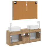 Bathroom Cabinet Set 4 pcs Artisan Oak Engineered Wood 3406430