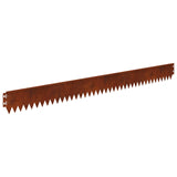Lawn Edging 10 pcs 103 x 10 cm Steel Rusty 8008346