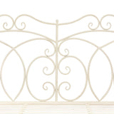 Garden Bench 104 cm Iron Antique White 45436