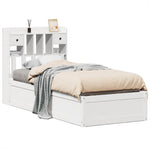 Bed Frame without Mattress White 90x190 cm Single Solid Wood Pine 3323516