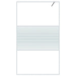 Walk-in Shower Wall White 115x195 cm Clear ESG Glass 152153