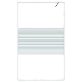 Walk-in Shower Wall White 115x195 cm Clear ESG Glass 152153
