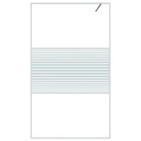 Walk-in Shower Wall White 115x195 cm Clear ESG Glass 152153