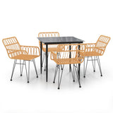 Garden Dining Set Black 3157846