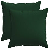Cushion with Pillow HOUTEN 2 pcs Dark Green Faux Linen 936406