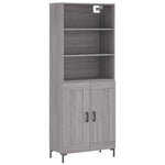 Highboard Grey Sonoma 69.5x34x180 cm Engineered Wood 3189963