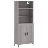 Highboard Grey Sonoma 69.5x34x180 cm Engineered Wood 3189963