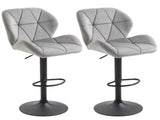Adjustable Bar Stools Set of 2, Armless Upholstered Swivel Counter Chairs, Barstools with Back, T3398P343517
