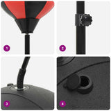Punching Ball Set with Gloves and Pump Adjustable Height 81-122 cm 4016325