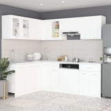 11 Piece Kitchen Cabinet Set Lyon" White Engineered Wood 3067663
