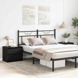Bedside Cabinet with Drawer 2 pcs Black Oak 50 x 40 x 43.5 cm 862612