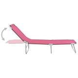 Sun Lounger Pink Oxford fabric, Powder-coated steel Standard 310330