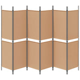 6-Panel Room Divider Beige 300 x 180 cm Fabric 42039218