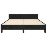 Bed Frame without Mattress Black 135x190cm Double Velvet 349907