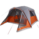 Family Tent with Porch 6-Person Grey and Orange Waterproof 94550