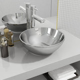 Wash Basin 32.5x14 cm Ceramic Silver 143483
