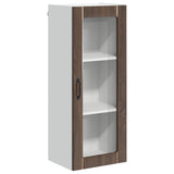 Wall Glass Cabinet LUCCA Brown Oak 40 x 31 x 100 cm 885102