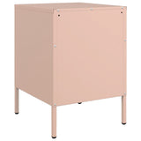 ZNTS Bedside Cabinets 2 pcs Pink 36x39x50.5 cm Steel 842913